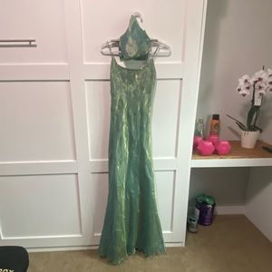 Green shimmery dress
